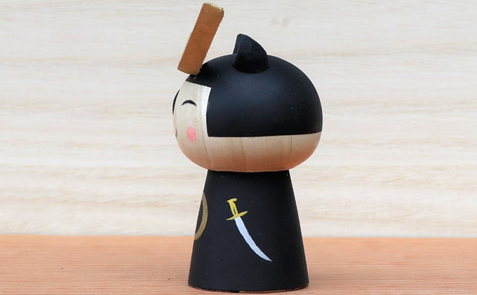 うらにわあとりえ】まさむにゃんこけし 1体 ねこ 猫 ネコ 有名武将