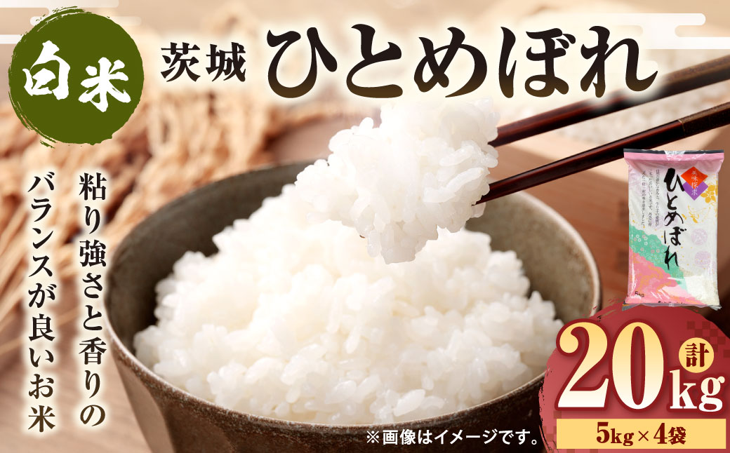 令和7年産 茨城ひとめぼれ 20kg（5kg×4袋） | ひとめぼれ 白米 精米