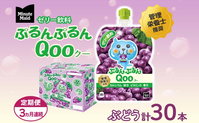 2026年9月末で掲載終了】定期便 3ヵ月 ゼリー ミニッツメイド