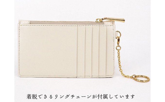 文庫屋大関】すっきりカードケース 花と猫＜ローズ＞【皮革工芸品