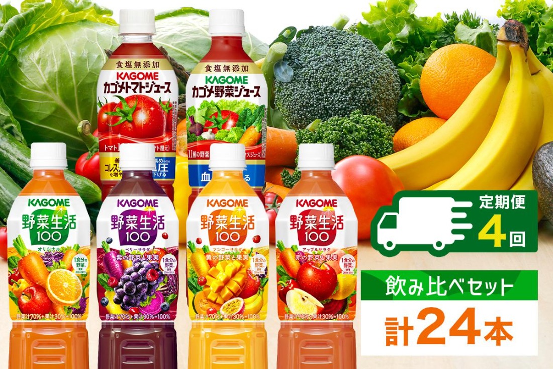 ns038-037 定期便 3ヵ月毎 全4回 カゴメ 飲み比べセット6種6本