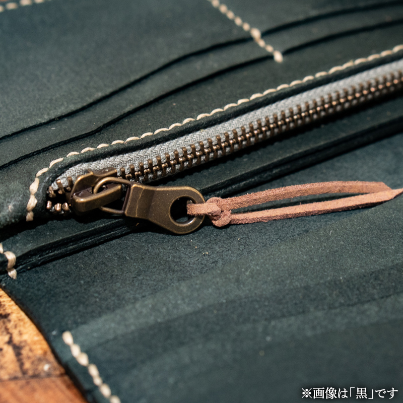 ヌメ革財布（キャメル色）長財布 サイフ さいふ ウォレット キャメル
