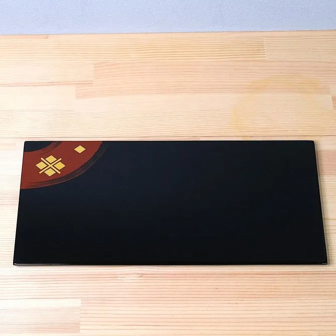 秀衡塗 盛皿 菓子器 秀衡プレート（長方形）黒 / 漆器 食器 プレート