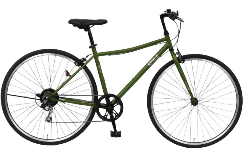 099X343-2 STYLE KIX クロスバイク276 マットカーキ【27型 自転車 完成