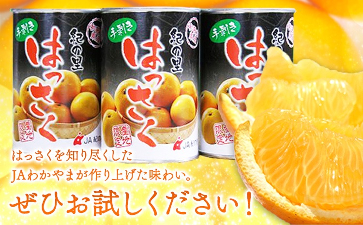 手剥き八朔缶詰(ミックス)450g×8本入 JAわかやま 紀の里地域本部 《90