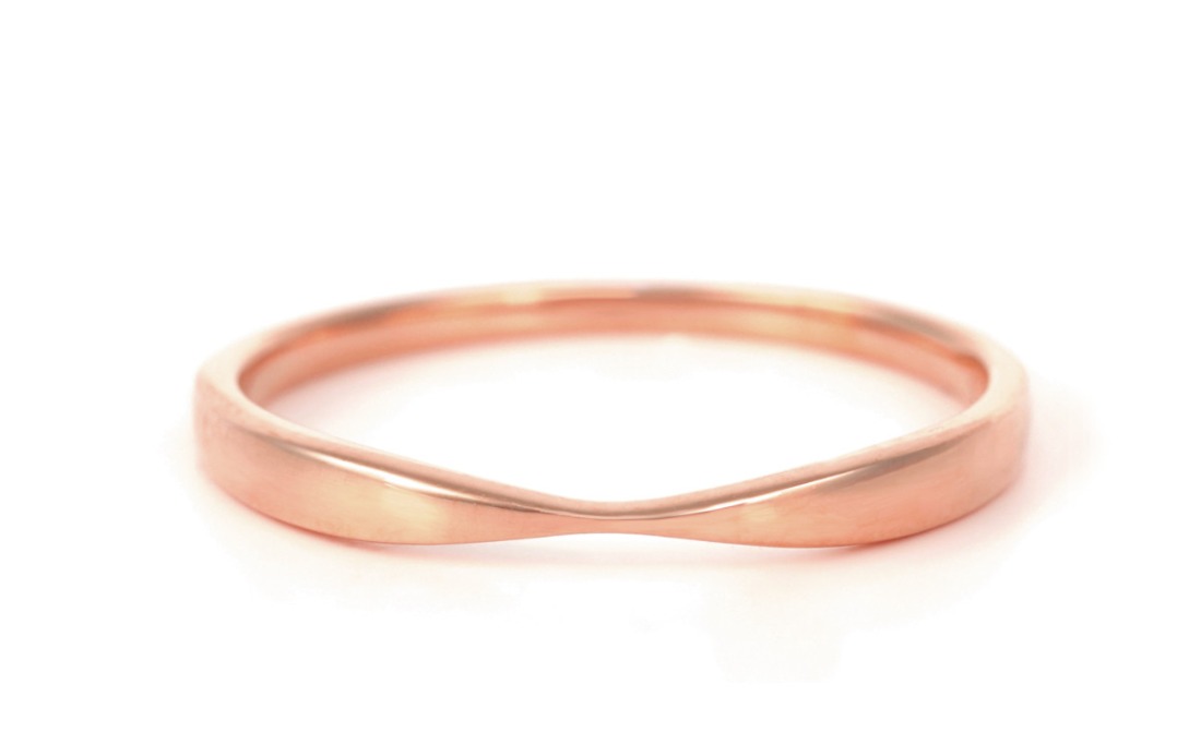 K18PG 地金デザインリング R3939-R【サイズ：3号～20号（0.5号刻み対応