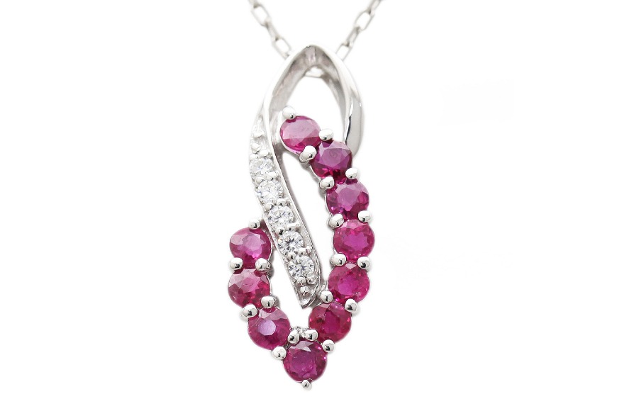 6/美品 Pt900 ルビー0.42ct ダイヤ計0.20ct ペンダントトップ 楽天市場】pt900 ルビー＆ダイヤモンドネックレス 【送料無料