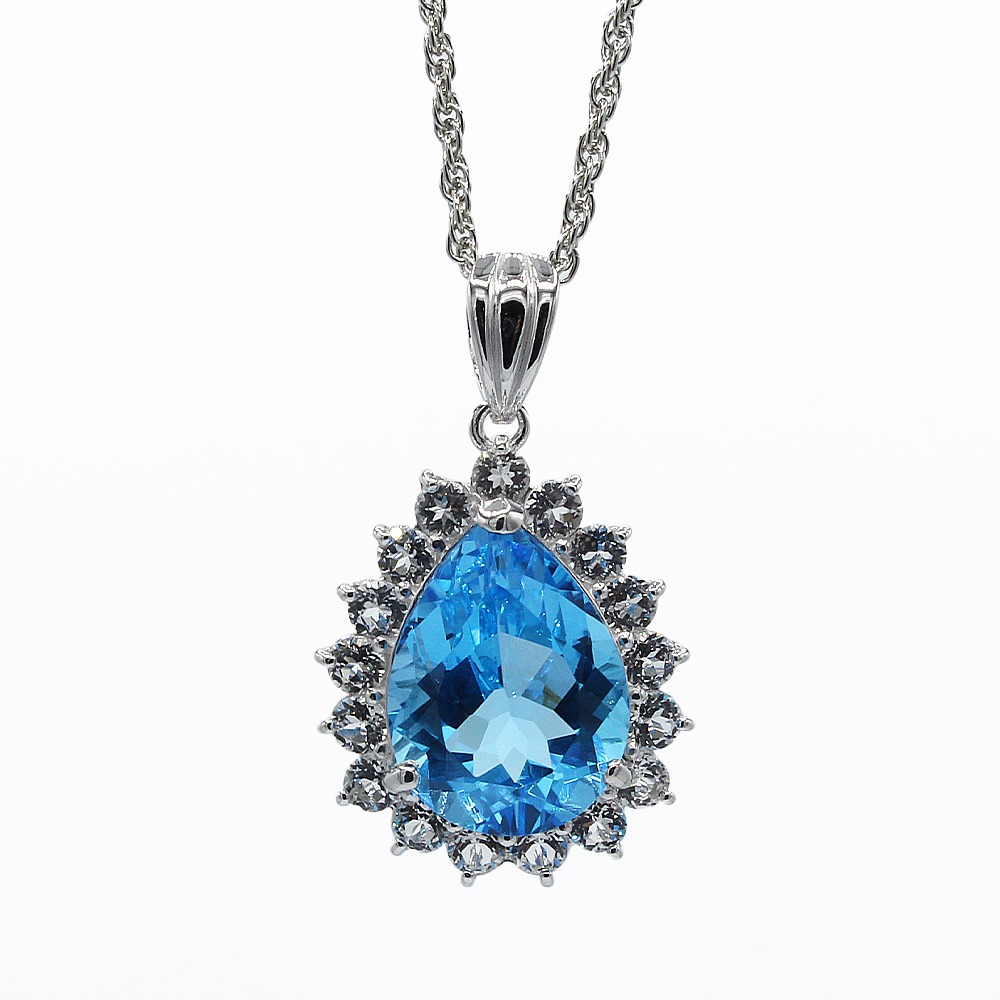 ブルートパーズペンダント 10ct SV925 （16706） BR-9（山梨県甲斐市