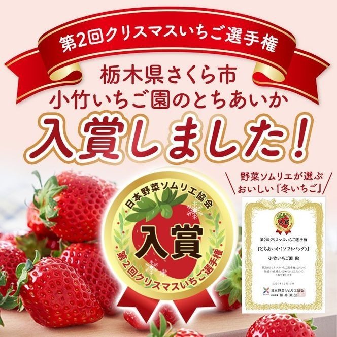 新旧2種食べ比べセット（とちおとめ、とちあいか）270g×4パック