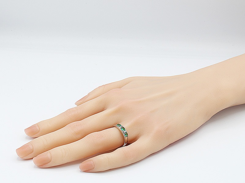 エメラルド リング 0.5ct Pt900 (12527) 指輪 リング エメラルド