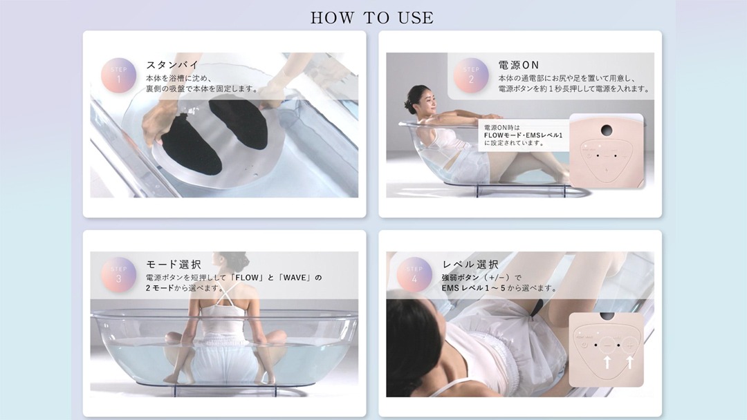 WAVE WAVE EMS Hydro Mat EMS LED 光エステ 美尻 ボディメイク