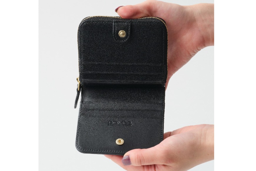 SOMES 二つ折り財布 （ブラック）PT-85 [ソメスサドル 北海道 砂川市