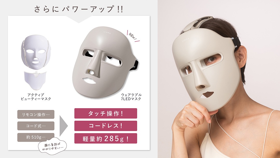 LINKA ウェアラブル 7LED マスク リンカ 美顔器 美容 LED美容 光
