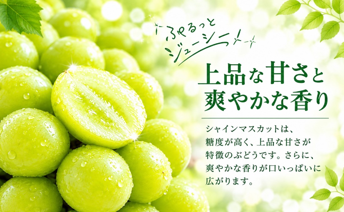 FB014【2027年 先行予約】山梨県産 シャインマスカット 約1.1kg (2房