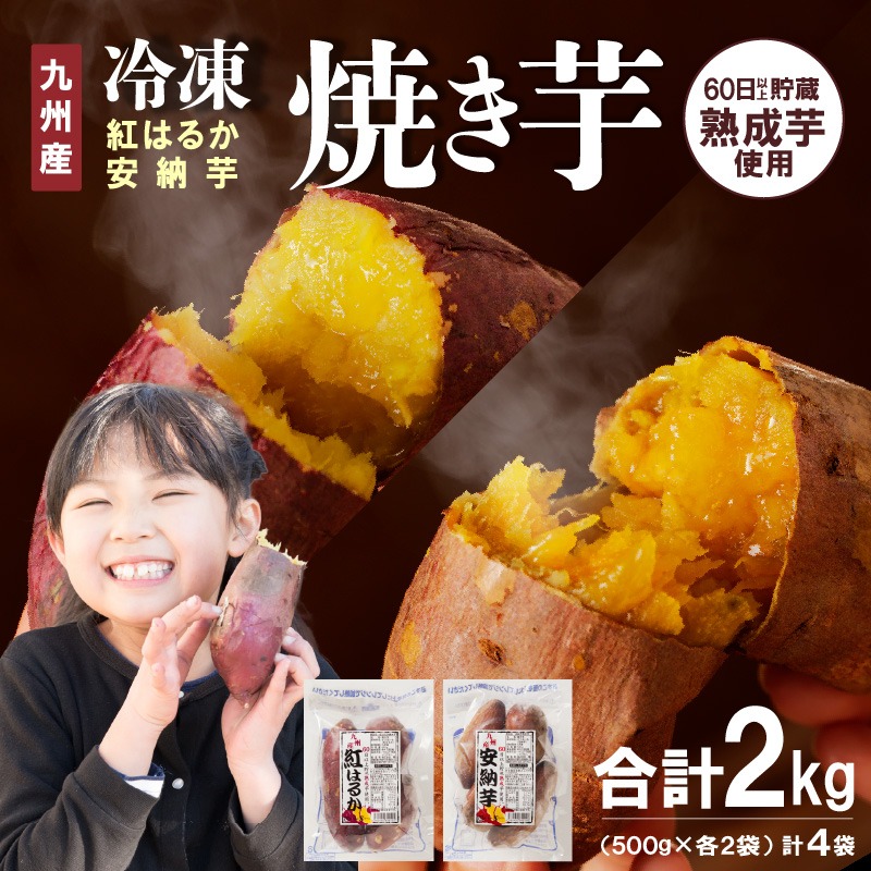 安納芋・紅はるか焼き芋500g各2袋 N0152-YA0180（宮崎県延岡市