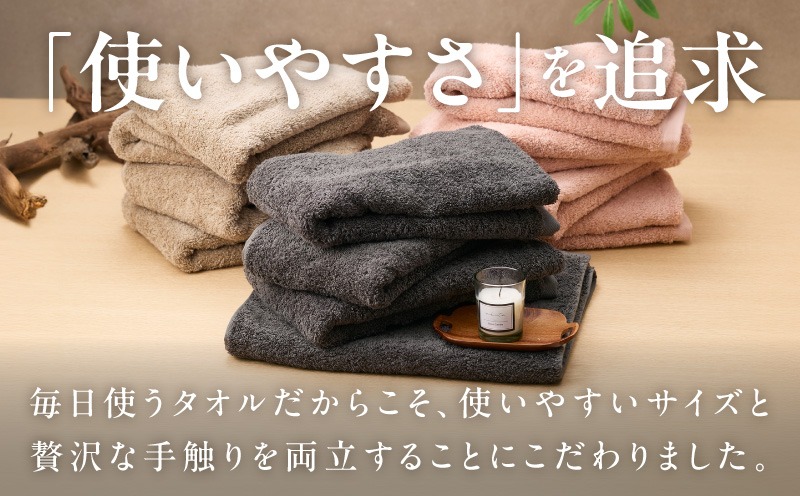 010B1934 極厚スリムバスタオル ピンクベージュ 4枚【泉州タオル