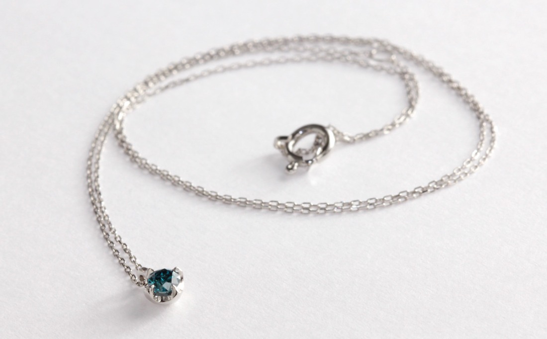 ブルーダイヤ 0.1CT ダイヤモンド ペンダント P495BD-P ネックレス