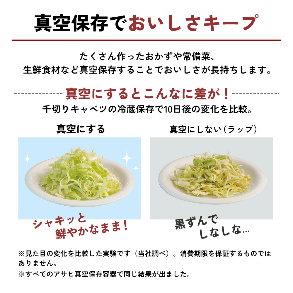 真空フレッシュボックス M・2個セット ] 真空ポンプ付き 保存容器