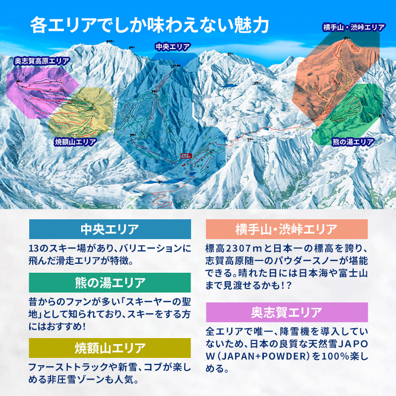 志賀高原　焼額山　エリア　1日券　やけび　リフト券 2026-27 志賀高原スキー場共通リフト券 1日券1枚 【スキー場 共通