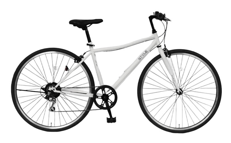 099X345-2 STYLE KIX クロスバイク276 マットホワイト【27型 自転車