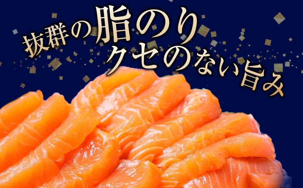 三印 三浦水産株式会社】木古内町産サーモンフィーレ 半身 650g