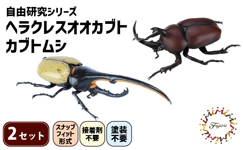 模型 昆虫 自由研究シリーズセット ヘラクレスオオカブト カブトムシ 2