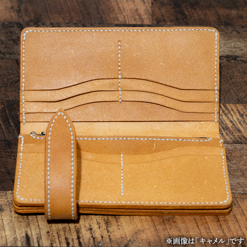 LONA「財布」キャメル　革　新品　未使用 ヌメ革財布（キャメル色）長財布 サイフ さいふ ウォレット キャメル
