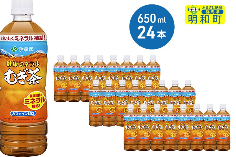 伊藤園 健康ミネラルむぎ茶 ＜650ml×24本＞|10_myn-032401（群馬県明和