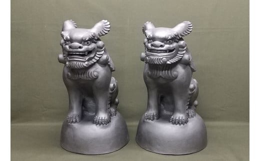 伝統工芸士の鬼師が作る 『シーサー 大サイズ 2体 』 狛犬 獅子 1対