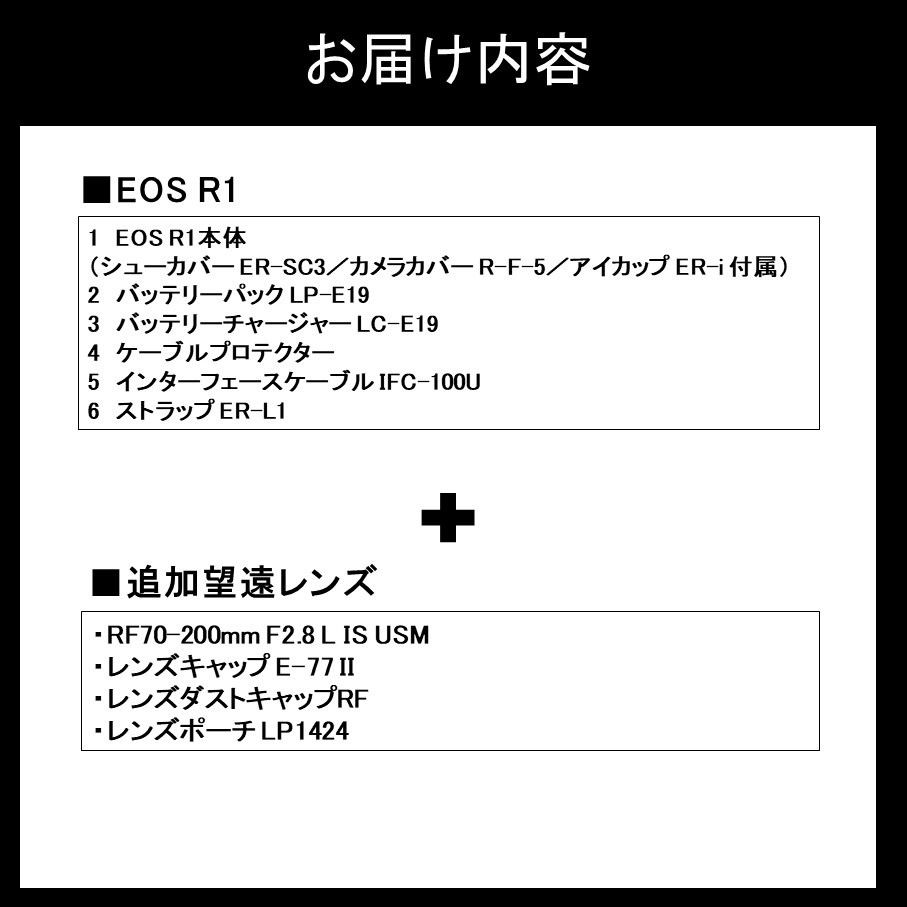 追加レンズセット】 キヤノン ミラーレス カメラ EOS R1 ボディー 望遠