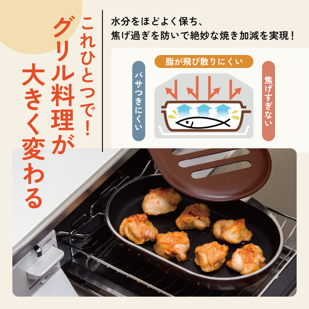 ノンフライ調理器 フライパン [ スペースパンワイド 2個セット
