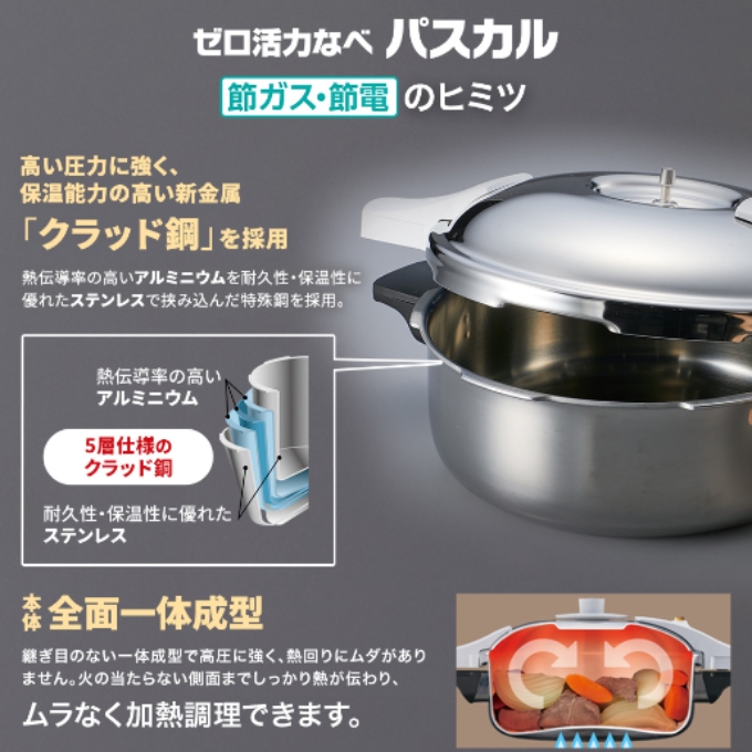 フライパン 深型 22cm 26cm 圧力鍋 R セット ゼロ活力なべパスカル