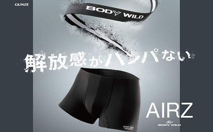 メンズ グンゼ BODYWILD AIRZ ボクサーパンツ L 10枚セット（ブラック