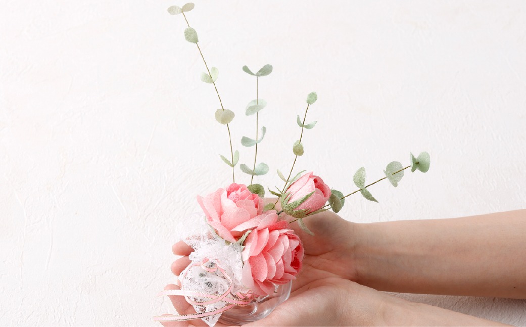 まゆ玉から生まれる花 まゆ花（別名：シルクフラワー）】 まゆ花