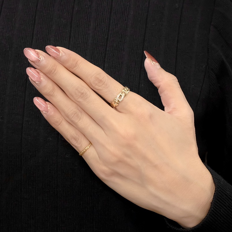 18金 リング レディース 喜平 ダイヤモンド k18 指輪 ゴールド 太め