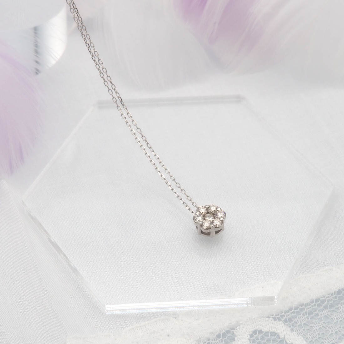 PT900/PT850 0.30ct ダイヤモンド ペンダントネックレス HH-019716