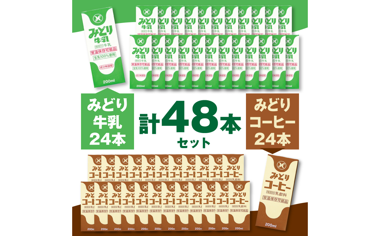 I07001】みどり牛乳とみどりコーヒーセット（大分県大分市