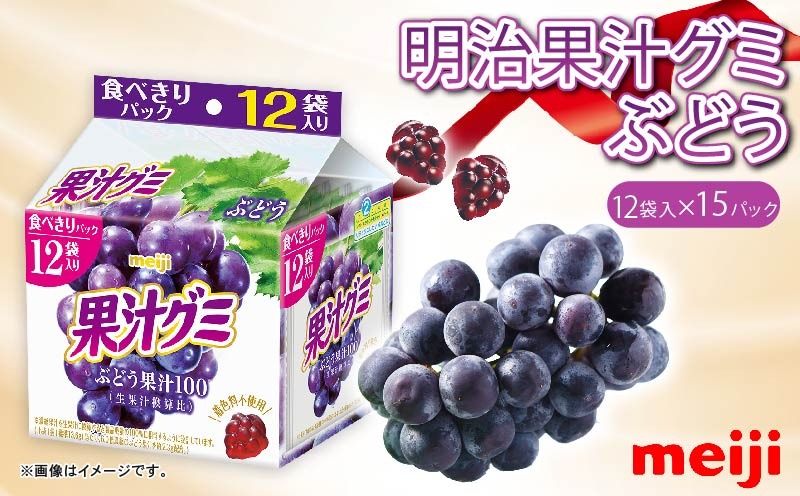 明治 果汁グミ スマートパック ぶどう 163g × 15個 葡萄 ブドウ
