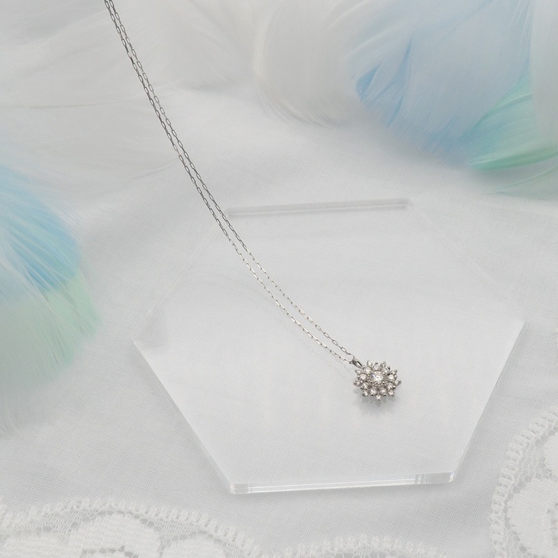 PT900/PT850 0.15ct ダイヤモンド ペンダントネックレス HH-019753