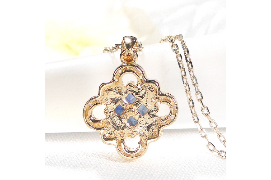 ネックレス K18YGイエローゴールド ダイヤモンド 0.15ct