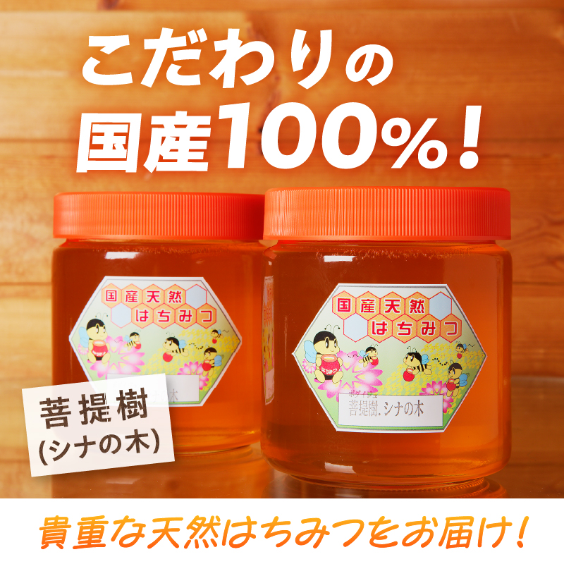 北海道滝川産】高見養蜂場の純粋はちみつ(菩提樹、シナの木600g×2本