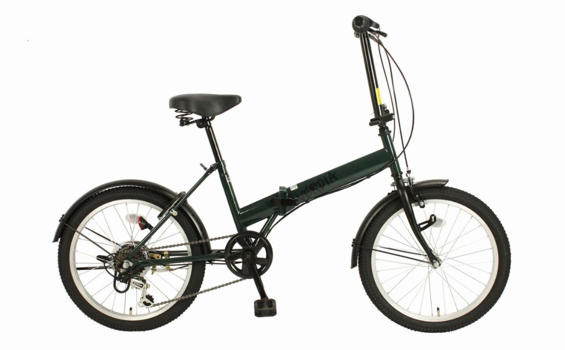 VERDIA 20インチ 折りたたみ自転車 Green 送料無料 全国配送離島含