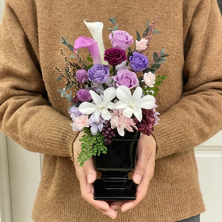 お歳暮・冬ギフト 特集2025 通販  AJ102-3 プリザーブドフラワー シュガー 春日部市 【月華】 その他