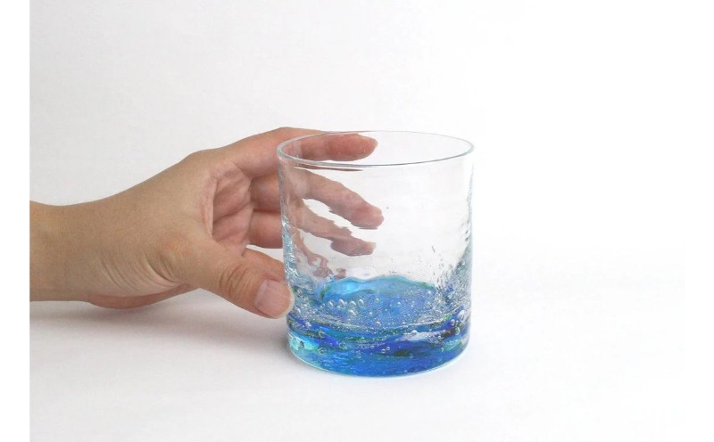 RYUKYU GLASS WORKS 海風】オキナワオーシャン ロック（ラージ） 〇