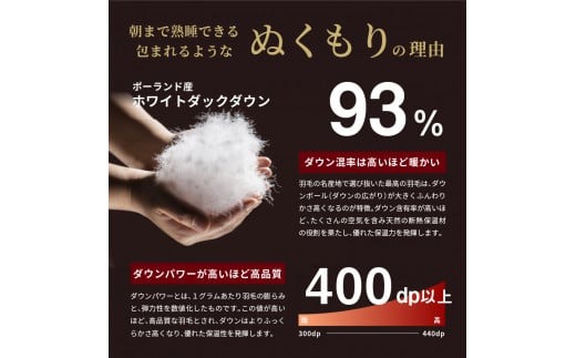 ホワイトキルティングポーランド產甲州羽毛掛け布団 ダブルサイズ180×220cm 完全立体キルト】羽毛掛けふとん 本掛け布団 （ダブル）ポーランド産