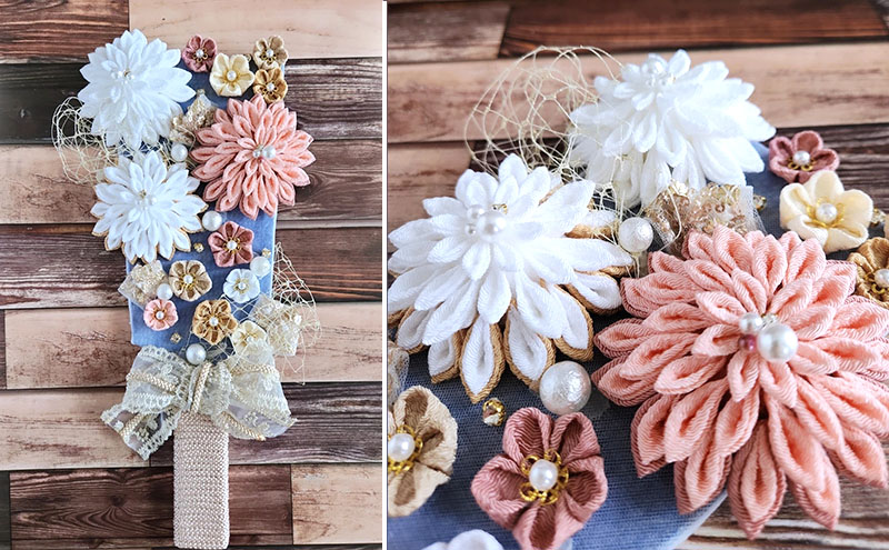羽子板 刺繍 ハンドメイド 縁起物 歌舞伎 飾り物 伝統工芸 華やか お正月 羽子板 つまみ細工 伝統工芸 手作り 羽子板飾り 和風 アンティーク風
