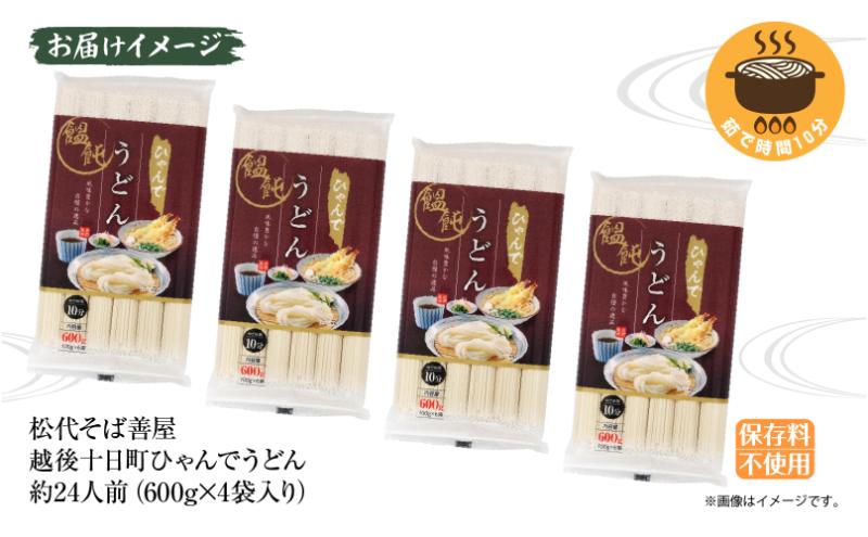 ひゃんで うどん 600g 4袋 24人前 饂飩 ウドン 干しうどん ざるうどん
