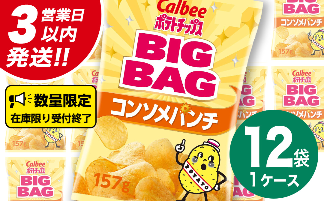 最短3営業日！スピード発送】 カルビー ポテトチップス BIGBAG 157g