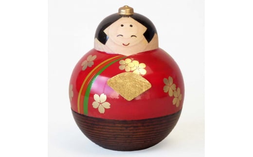 山中漆器 木のひな人形 天然木 木製 お内裏様 お雛様 ひな飾り おびな