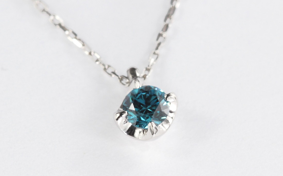 ブルーダイヤ 0.1CT ダイヤモンド ペンダント P495BD-P